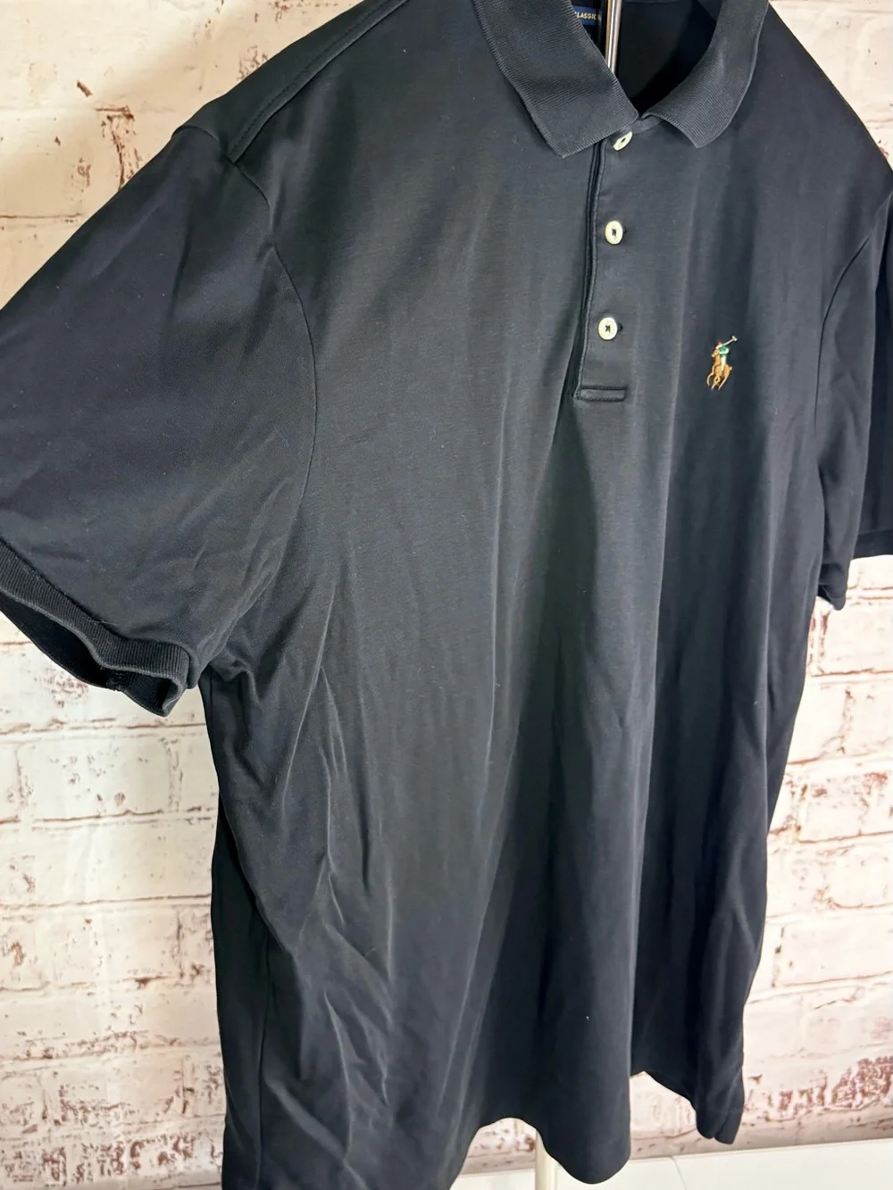 Ralph Lauren Men's Dark Navy Polo Shirt with Embroidered Pony